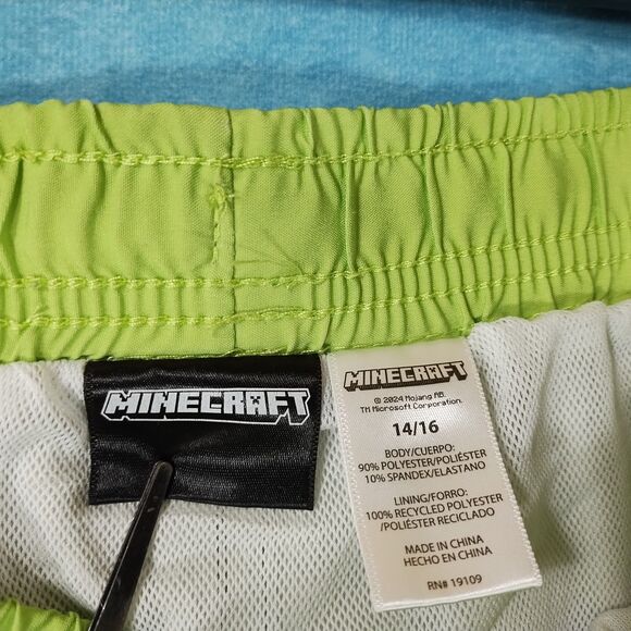 MINECRAFT Boy's Swim Trunks, Elastic & Drawstring, Pocket, Size 14/16 (W28-32) - Picture 4 of 4